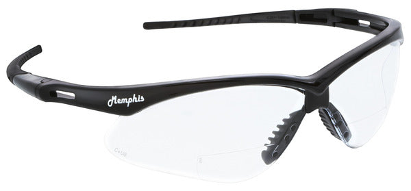 MCR Safety Memphis MP1 Black Frame, Clear 1.0 Mag.-eSafety Supplies, Inc