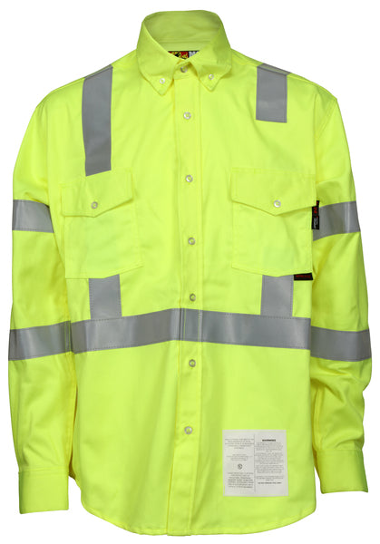 MCR Safety FR Hi-Vis Class 3 Long Sleeve Work Shirt-eSafety Supplies, Inc