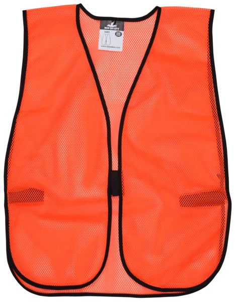 MCR Safety Poly, Mesh Safety Vest, ORANGE-eSafety Supplies, Inc