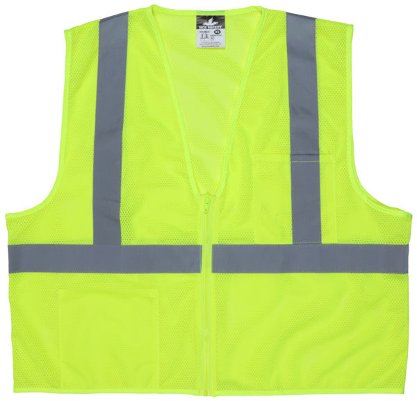 MCR Safety Value Class 2, 2 pockets, Lime S-eSafety Supplies, Inc