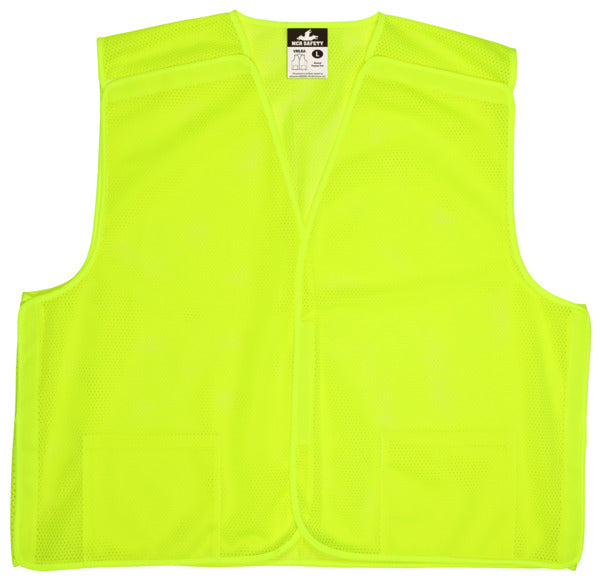 MCR Safety Lime Green, Mesh, Breakaway XL-eSafety Supplies, Inc