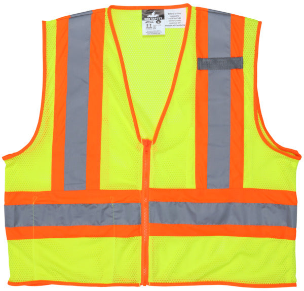 MCR Safety Poly,Mesh Safety Vest, LF, 4 1/2" Ref M-eSafety Supplies, Inc