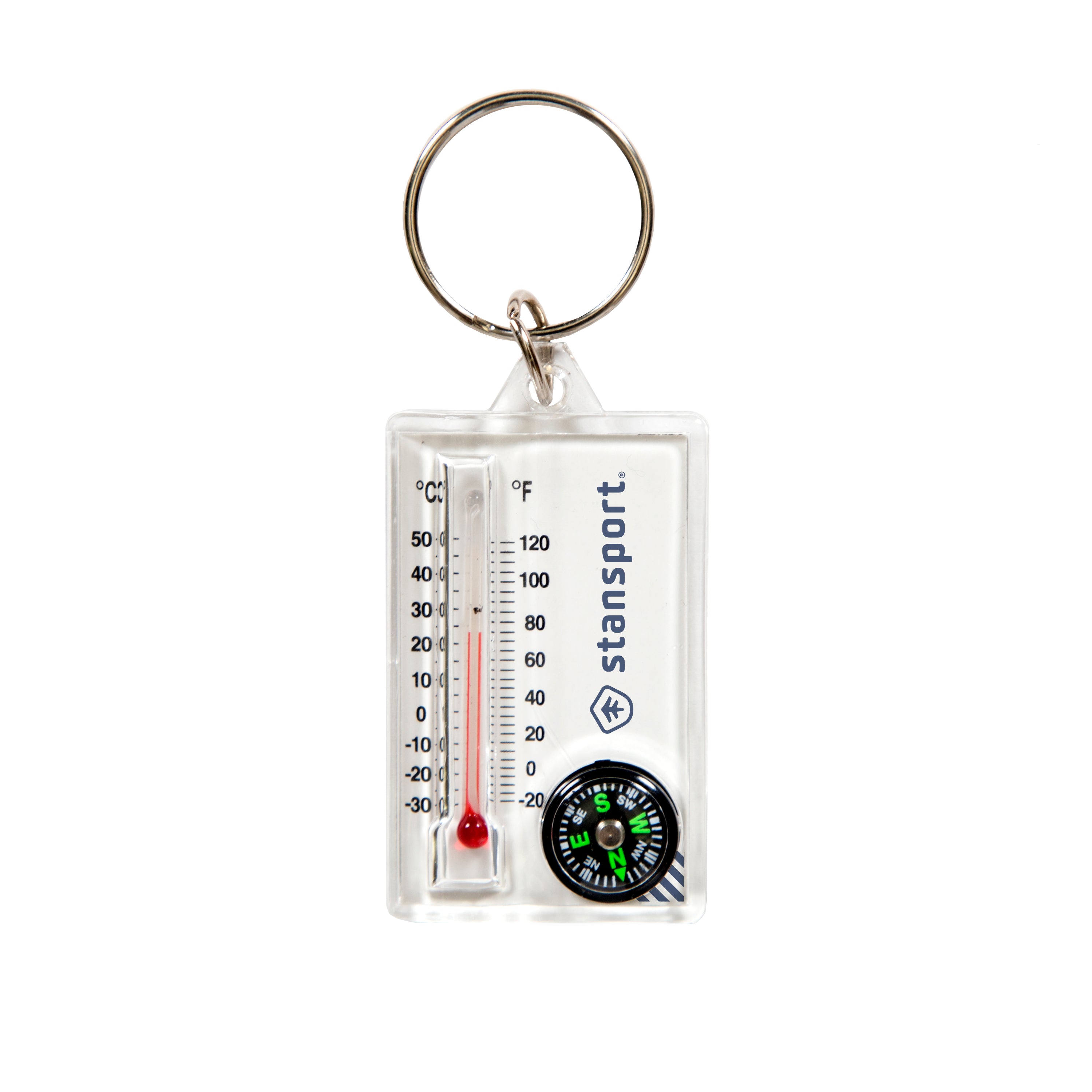 Zipper Pull Thermometer And Compass-eSafety Supplies, Inc