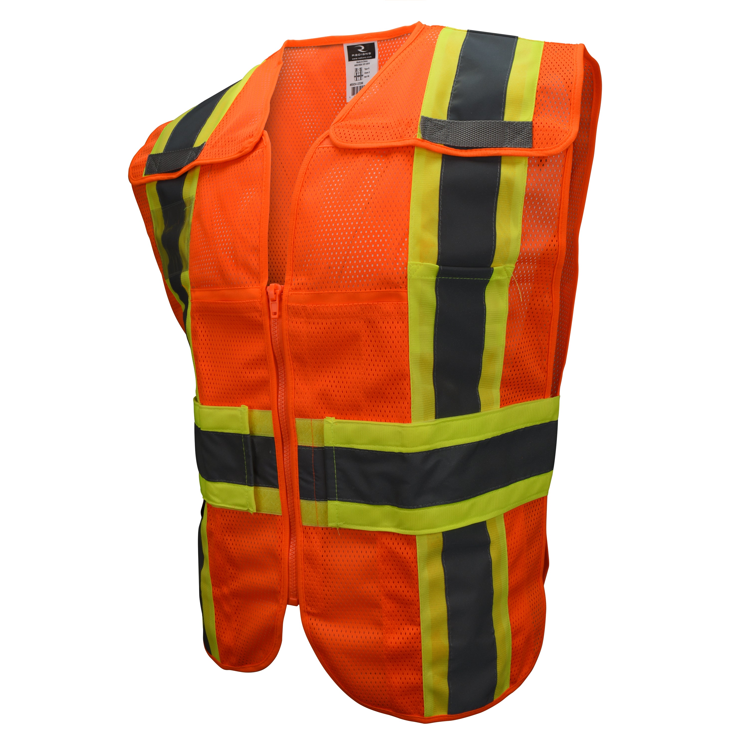 Radians SV24-2 Type R Class 2 Breakaway Expandable Two Tone Mesh Safety Vest-eSafety Supplies, Inc