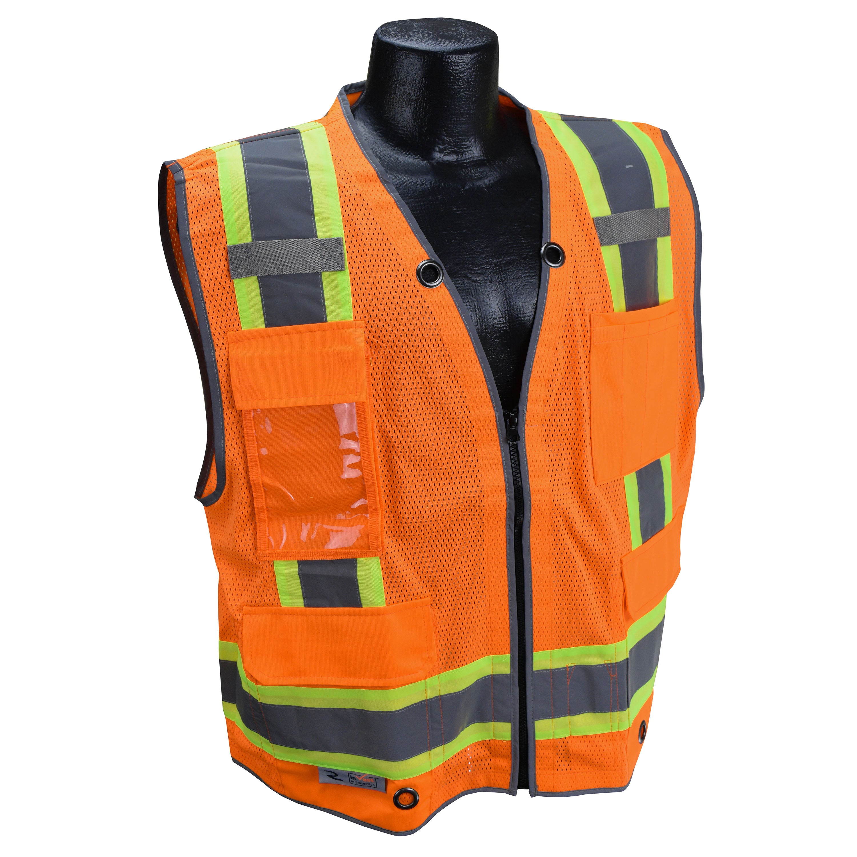 Radians SV6H Type R Class 2 Heavy Duty Two Tone Mesh Surveyor Vest with Solid Pockets-eSafety Supplies, Inc