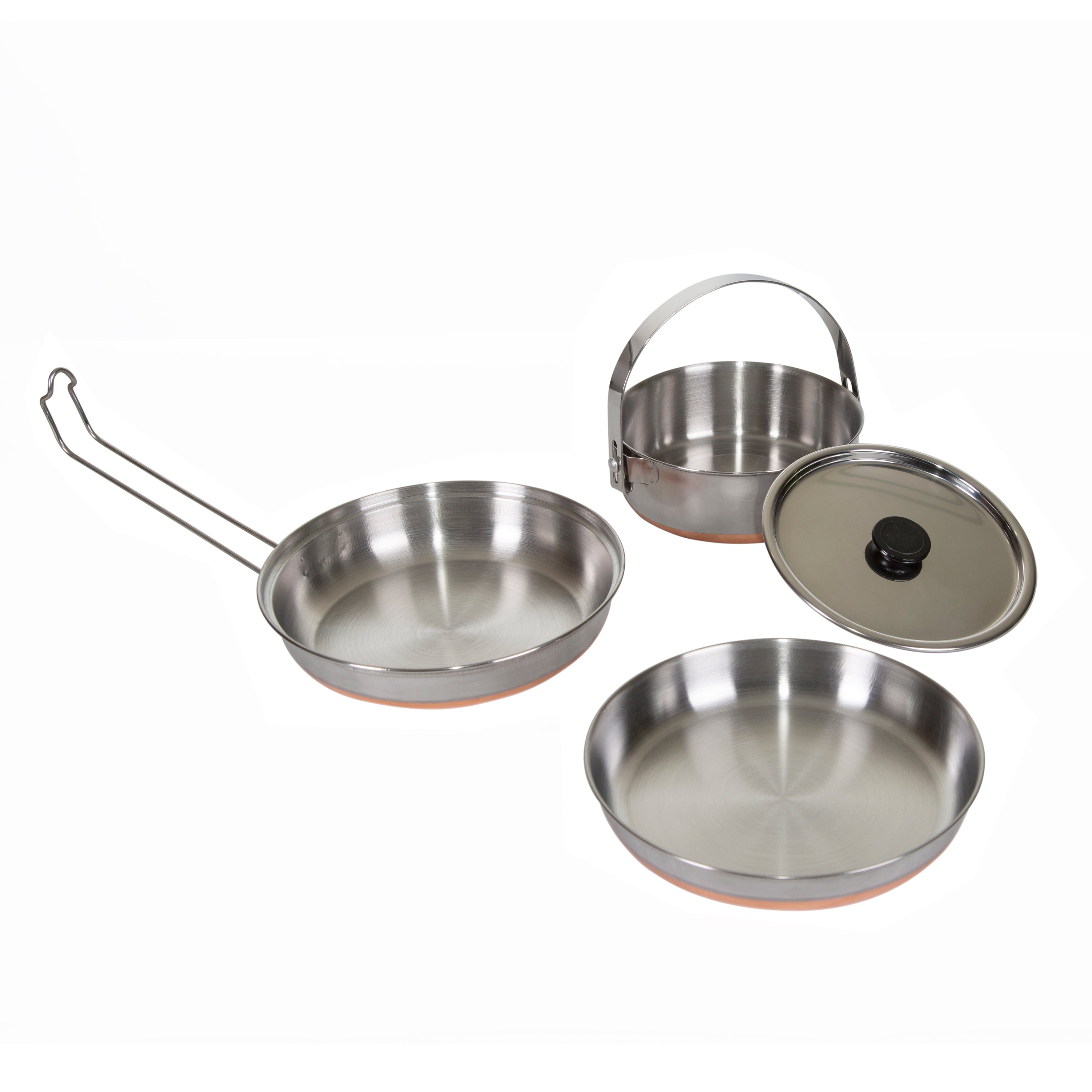 Stainless Steel Mess Kit - 1 Pan, 1 Saucepan, 1 Plate-eSafety Supplies, Inc