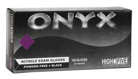 High Five Onyx Nitrile Exam Gloves - Case Size Large-eSafety Supplies, Inc