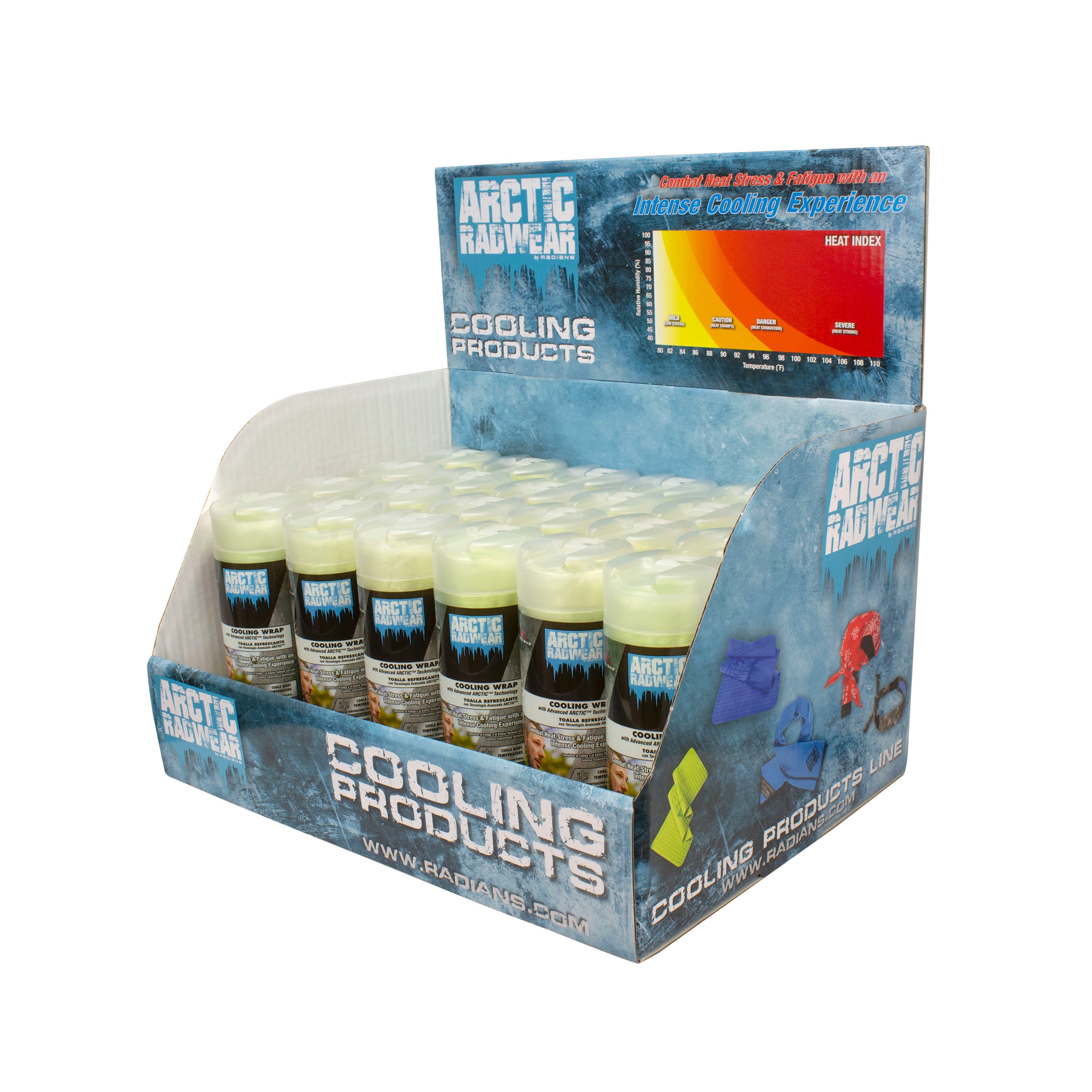 Radians Arctic Radwear® Cooling Wrap Counter Display-eSafety Supplies, Inc