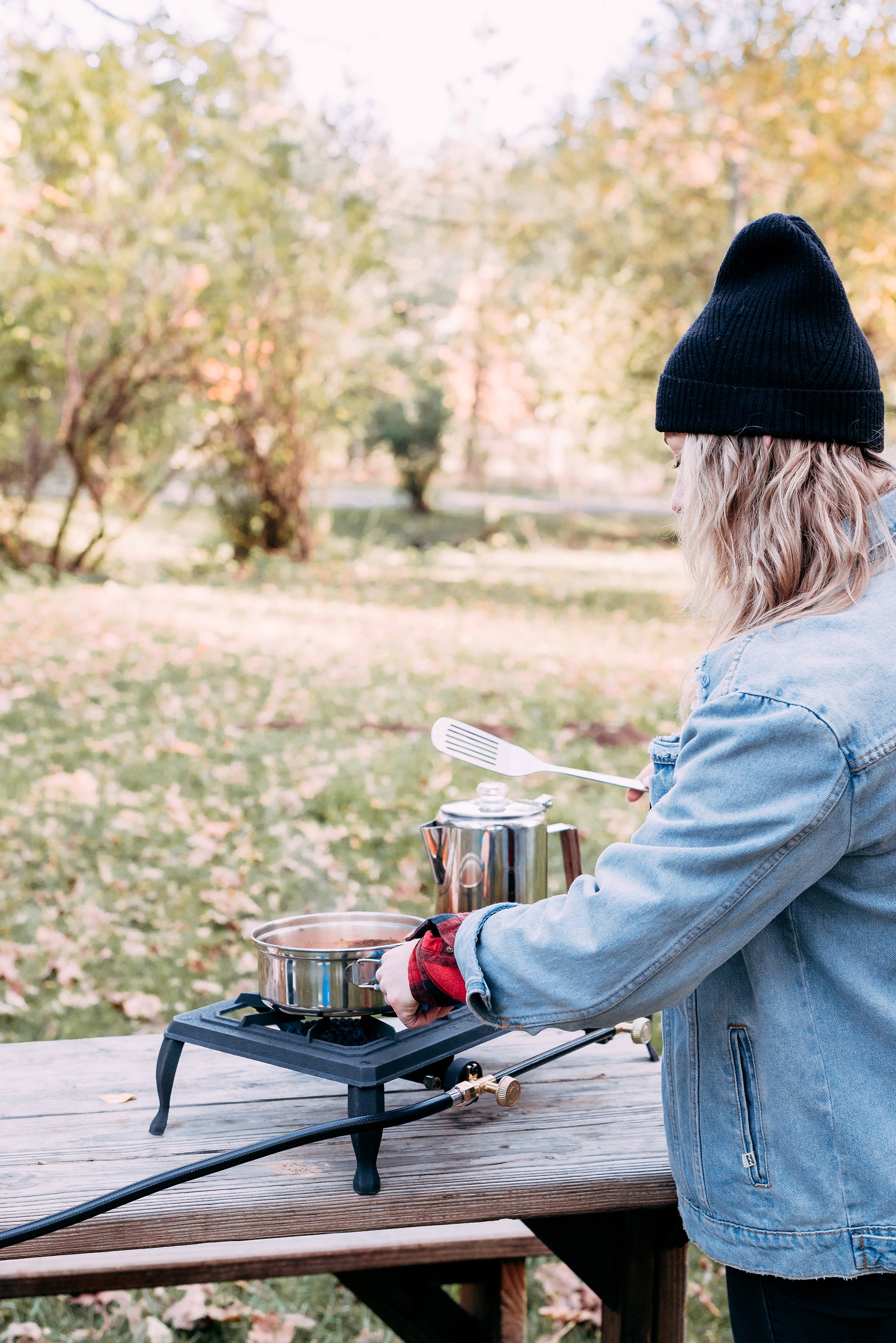 Cast Iron Stove - Double Burner With Regulator Hose-eSafety Supplies, Inc