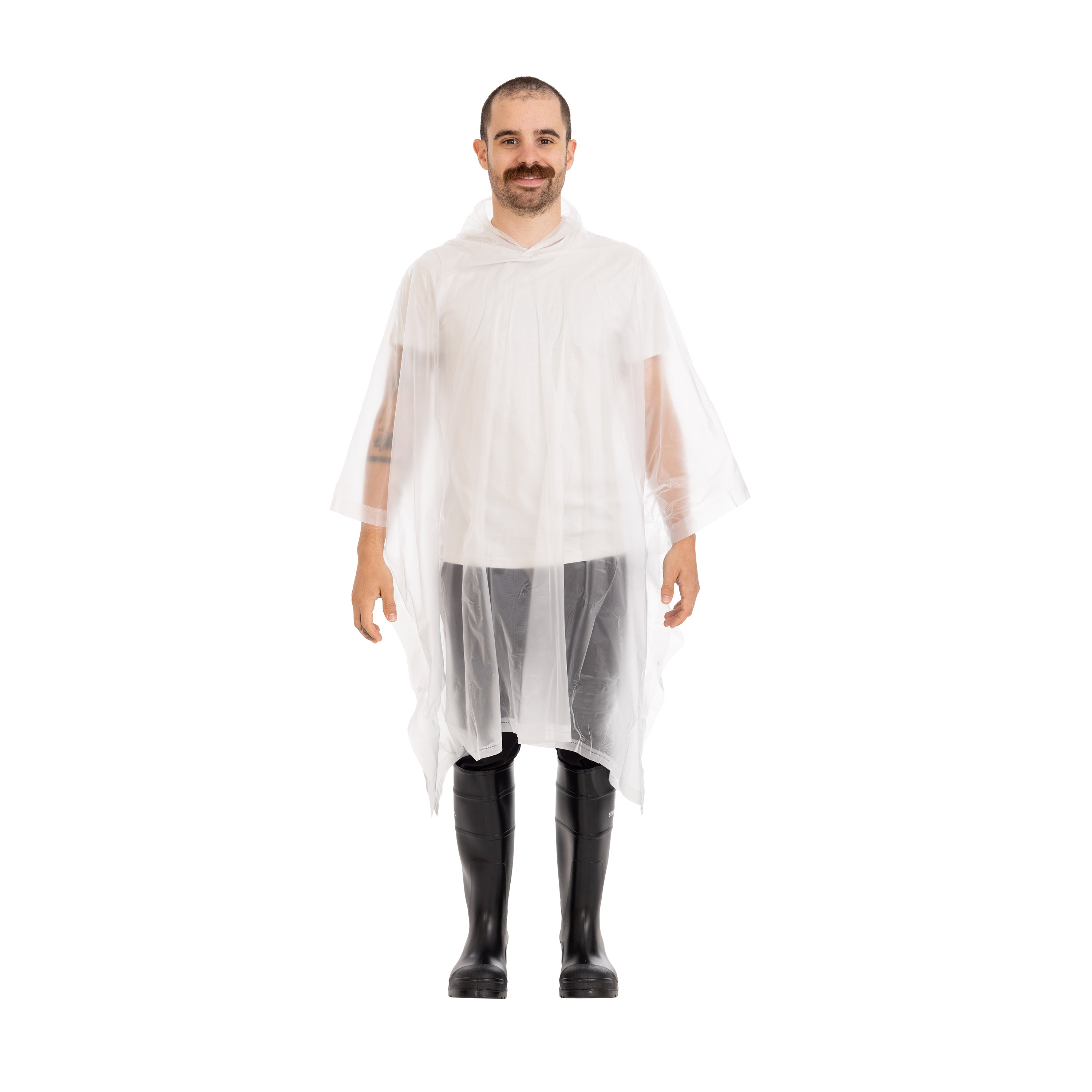 Vinyl Poncho - 52 In X 80 In - Clear-eSafety Supplies, Inc