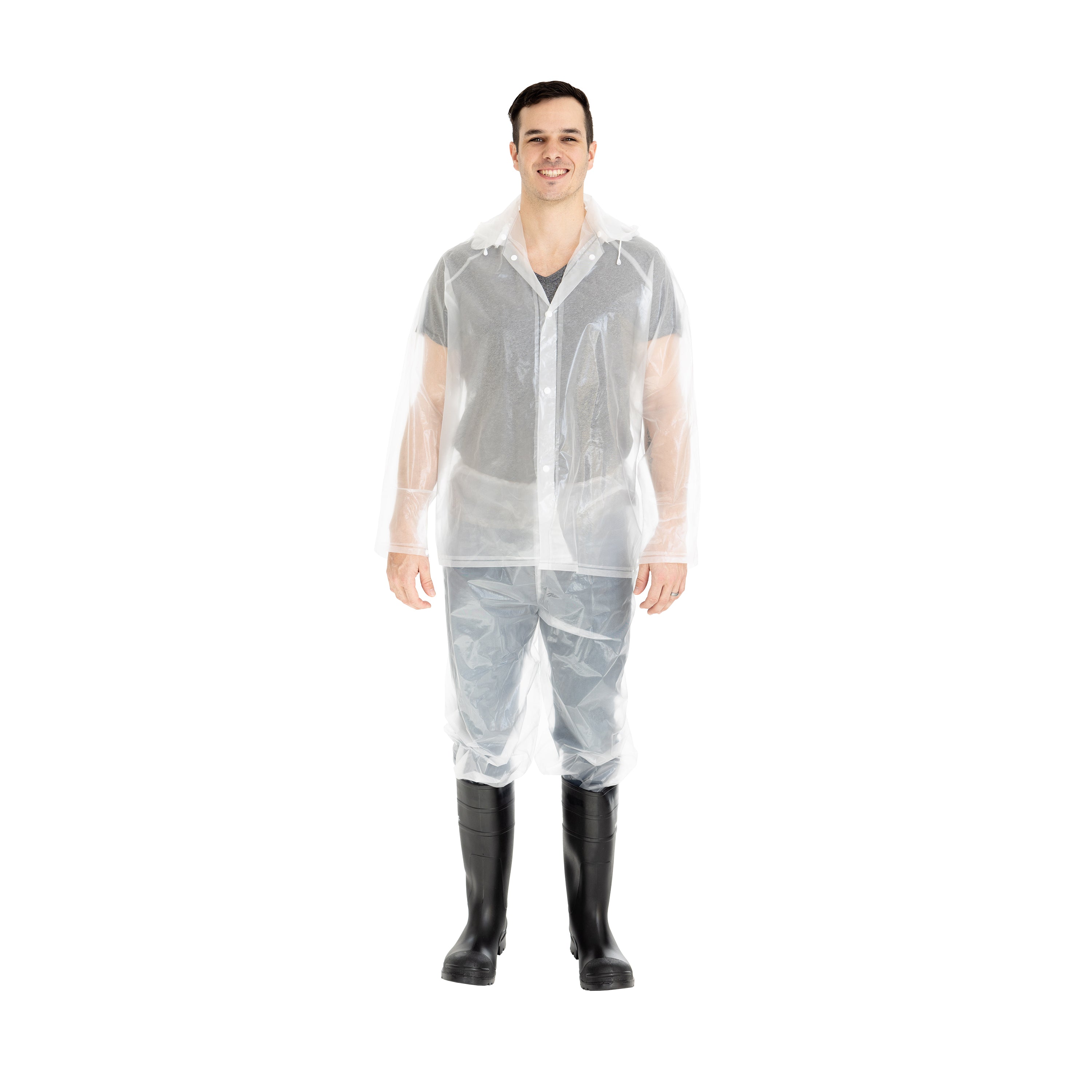 Peva Rainsuit - Clear - L-eSafety Supplies, Inc
