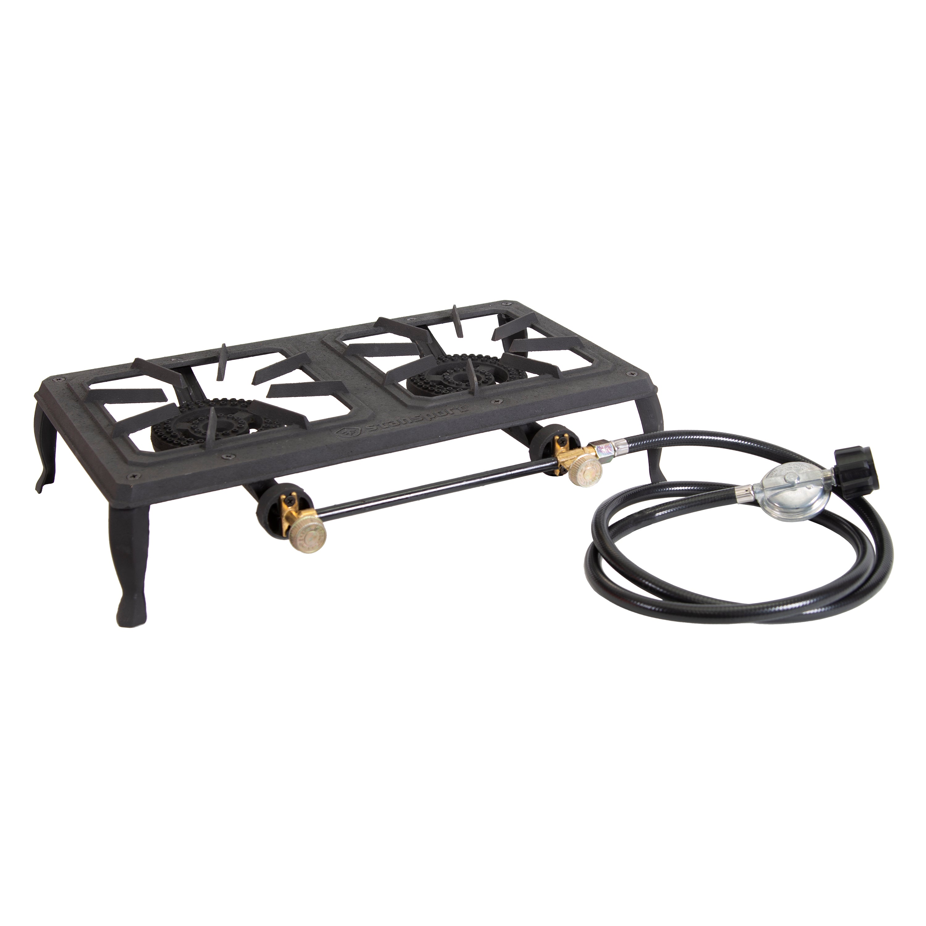 Cast Iron Stove - Double Burner With Regulator Hose-eSafety Supplies, Inc