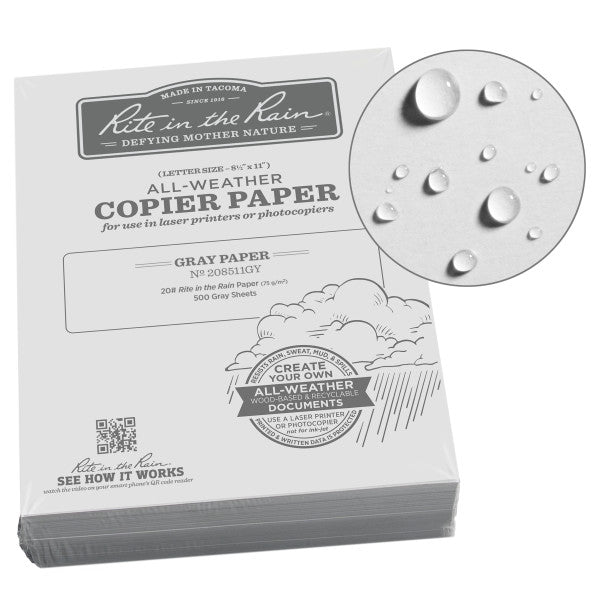 Copier Paper - 20# Bond - Gray - 8.5 X 11 - 500 Sheets-eSafety Supplies, Inc