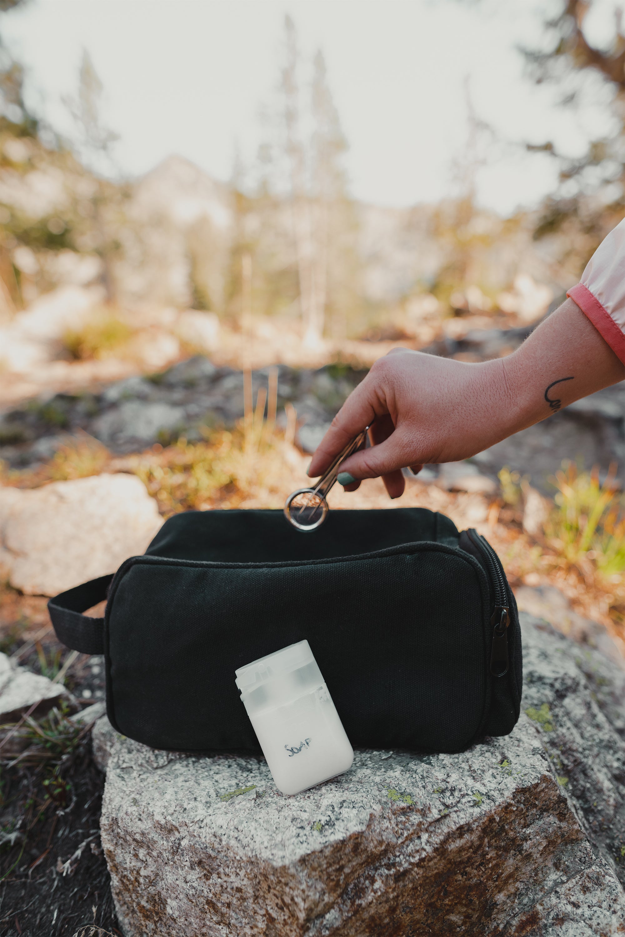 Cotton Canvas Travel Accessory Bag - Black-eSafety Supplies, Inc