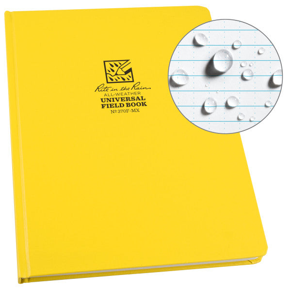 8.5 X 11 Bound Book - Fabrikoid Cover - Universal - Yellow-eSafety Supplies, Inc