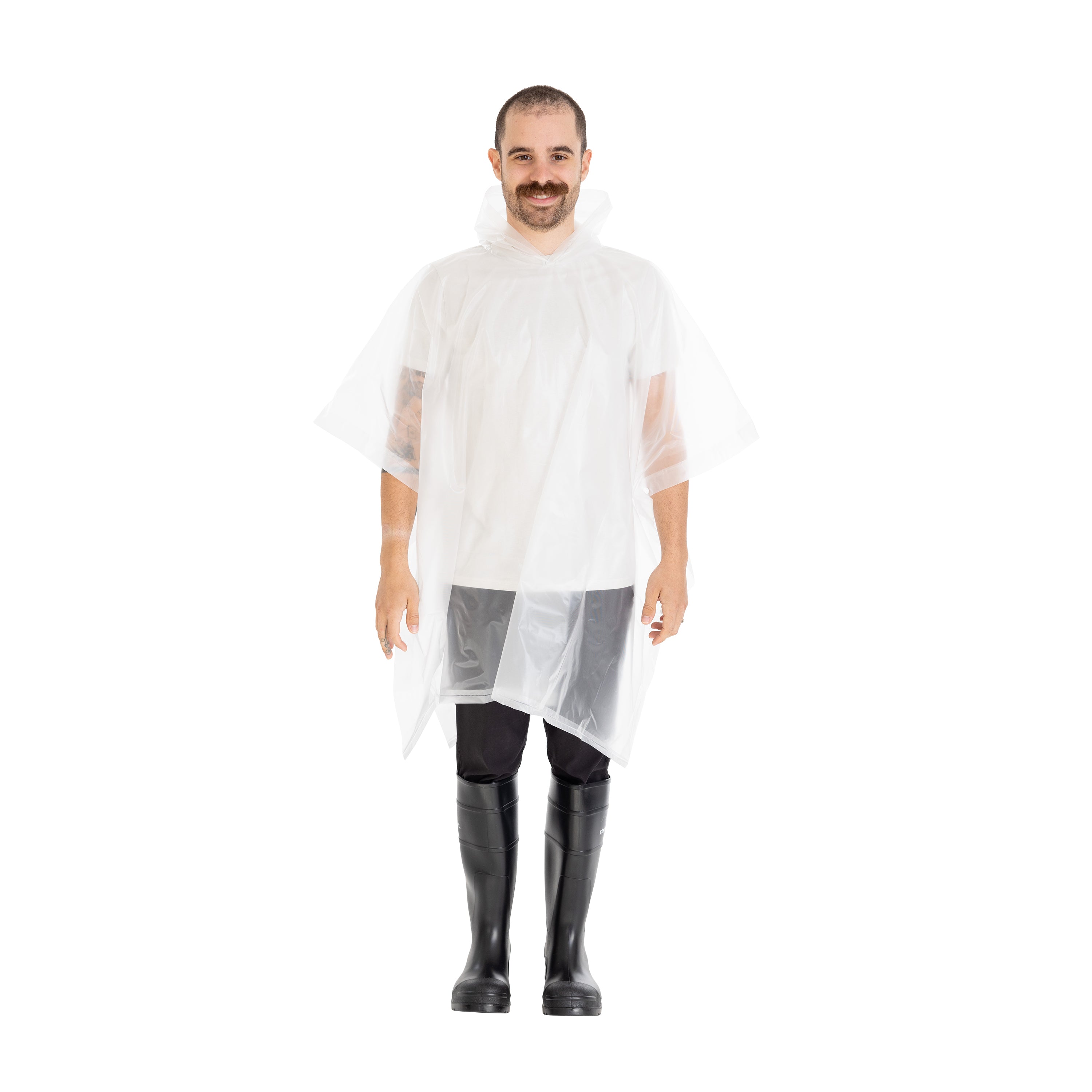 Peva Poncho - 45 X 72 - Youth - Clear-eSafety Supplies, Inc