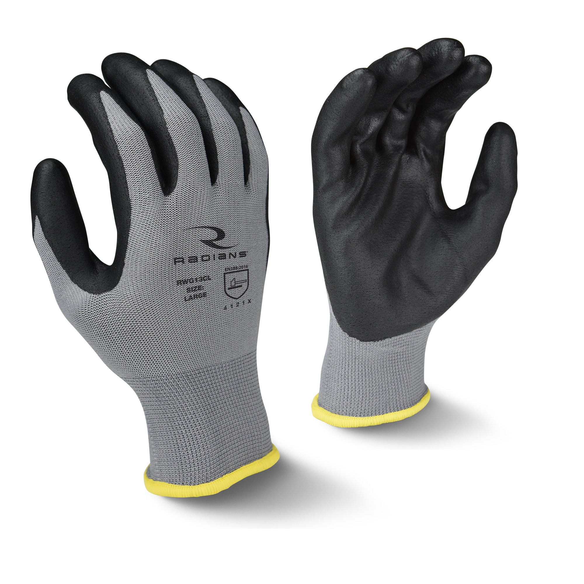 Radians RWG13C Polyester Shell Foam Nitrile Gripper Glove-eSafety Supplies, Inc
