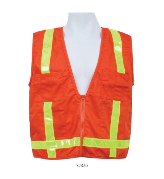 3A Safety ORANGE (COTTON / POLY BLEND VEST)-eSafety Supplies, Inc