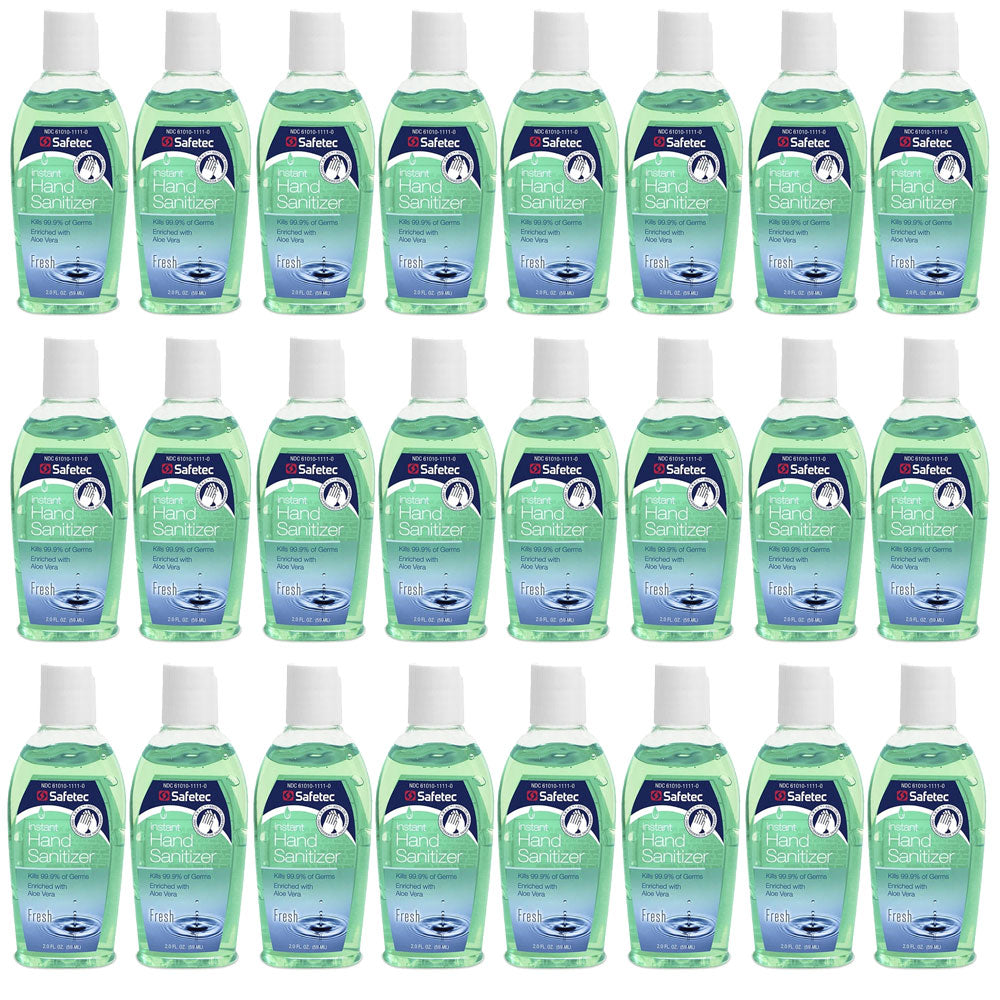 Safetec Hand Sanitizer Fresh Scent, 2 oz. (1 Bottle or 24 Bottles)-eSafety Supplies, Inc