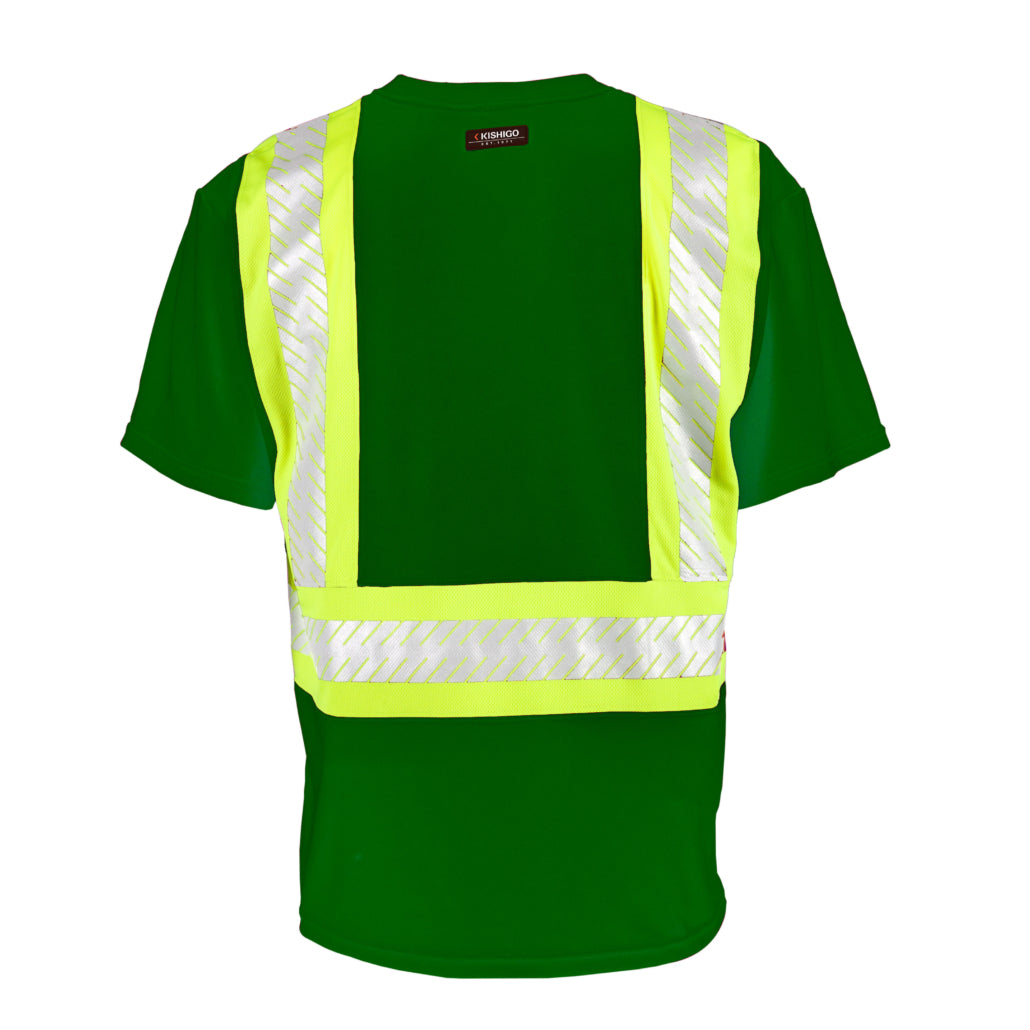 Enhanced Visibility Ev Series Contrast Class 1 Lime T-shirt-eSafety Supplies, Inc