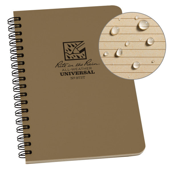 Spiral Notebook - Universal - Tan-eSafety Supplies, Inc