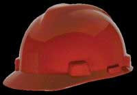 MSA White V-Gard® Polyethylene Standard Slotted Cap Style Hard Hat With Staz On® 4 Point Pinlock Suspension-eSafety Supplies, Inc