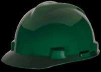 MSA White V-Gard® Polyethylene Standard Slotted Cap Style Hard Hat With Staz On® 4 Point Pinlock Suspension-eSafety Supplies, Inc