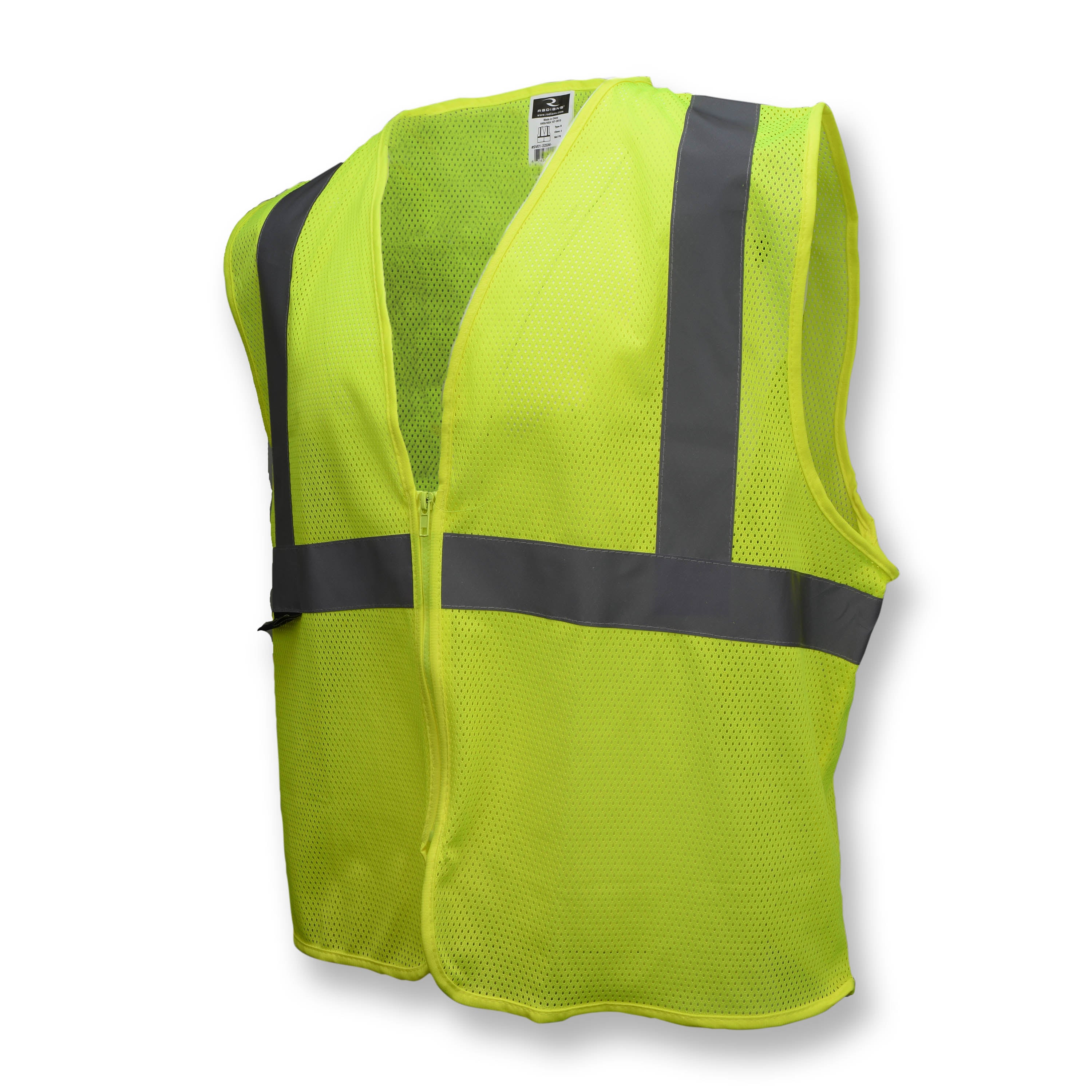 Radians SVE1 Economy Type R Class 2 Mesh Safety Vest - Green-eSafety Supplies, Inc