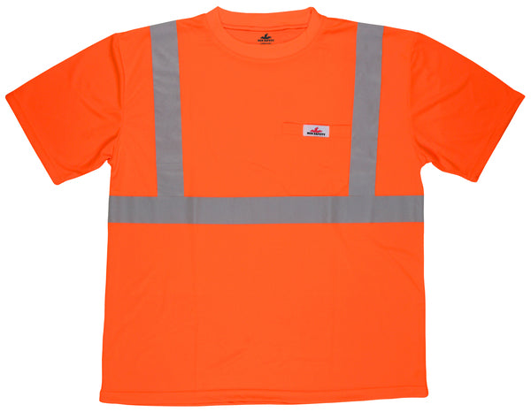 MCR Safety CL2 TShirt,Birdeye,Wicking,Orang S-eSafety Supplies, Inc