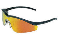 Crews® Triwear® Safety Glasses With Onyx Nylon Frame, Fire Mirror Polycarbonate Duramass® Anti-Scratch Lens And Carrying Case And Breakaway Cord And Black Temple Sleeve-eSafety Supplies, Inc