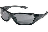 Crews ForceFlex Safety Glasses With Opaque Black Thermo Plastic Urethane Frame, Gray Polycarbonate Duramass Anti-Fog Anti-Scratch Lens And Black Temple Sleeve-eSafety Supplies, Inc