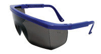 Radnor Retro Series Safety Glasses With Blue Frame, Gray Anti-Scratch Lens And Integrated Sideshields-eSafety Supplies, Inc
