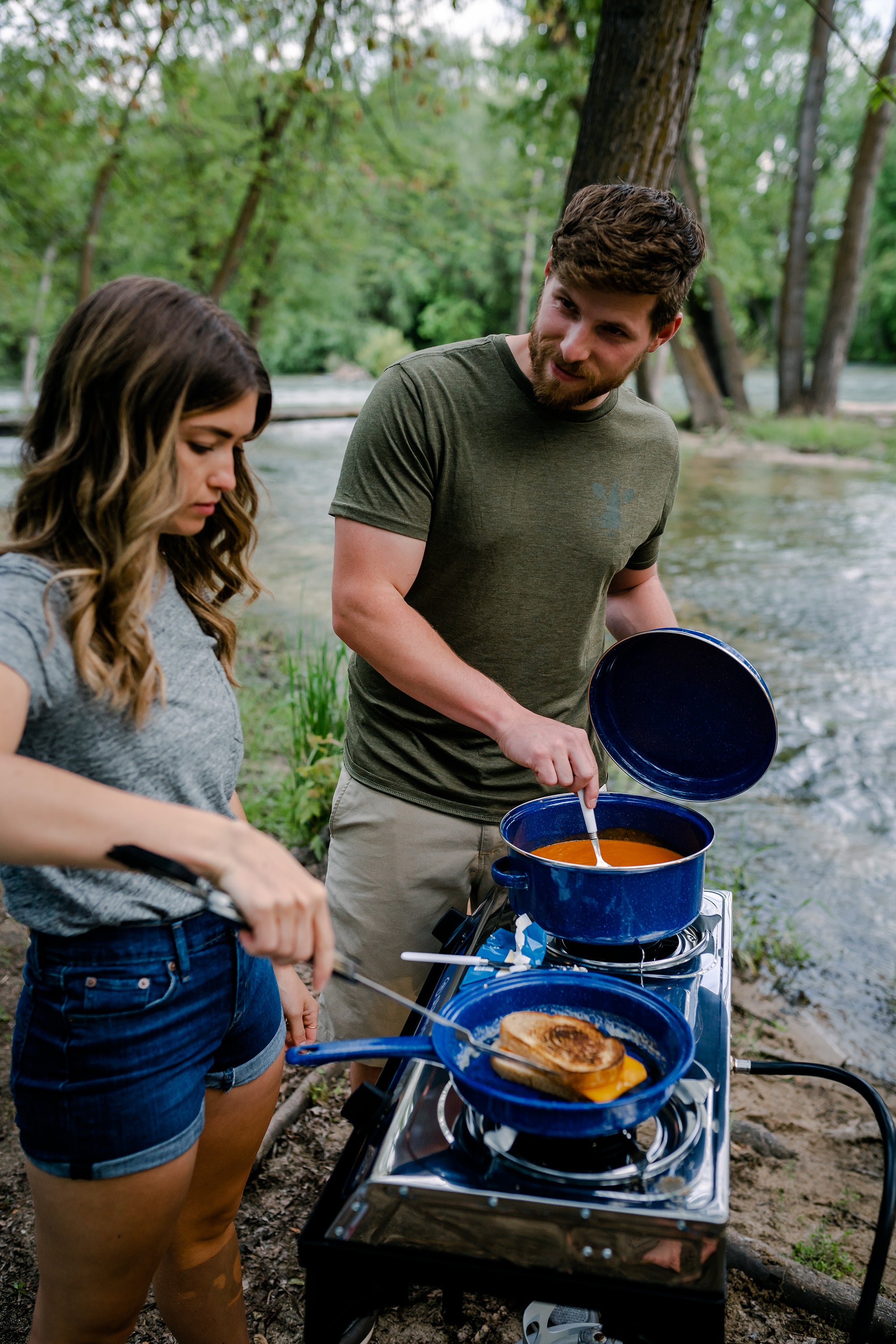 Stainless Steel 2 Burner Stove With Stand-eSafety Supplies, Inc