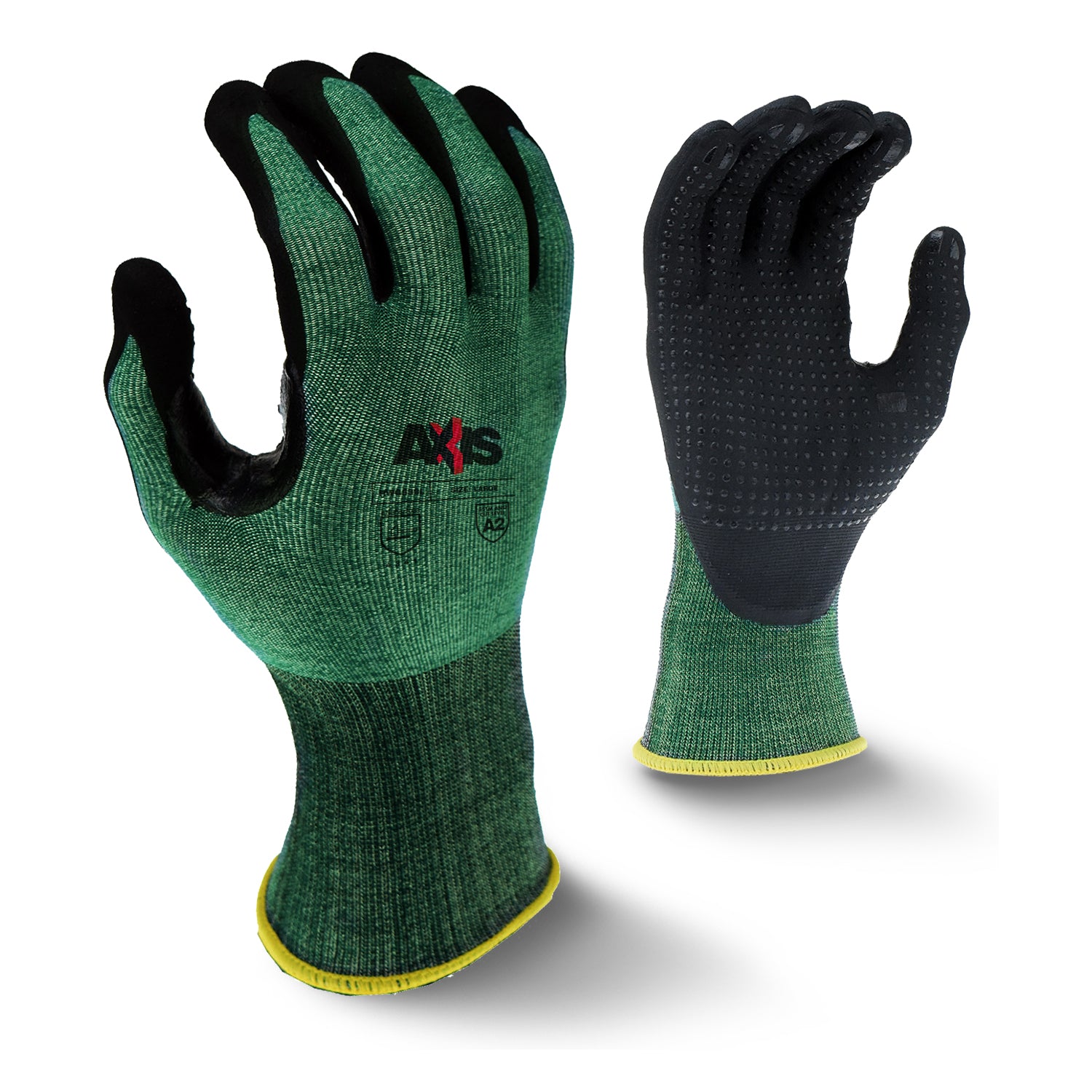 Radians RWG538 AXIS™ Cut Protection Level A2 Foam Nitrile Coated Glove with Dotted Palm-eSafety Supplies, Inc