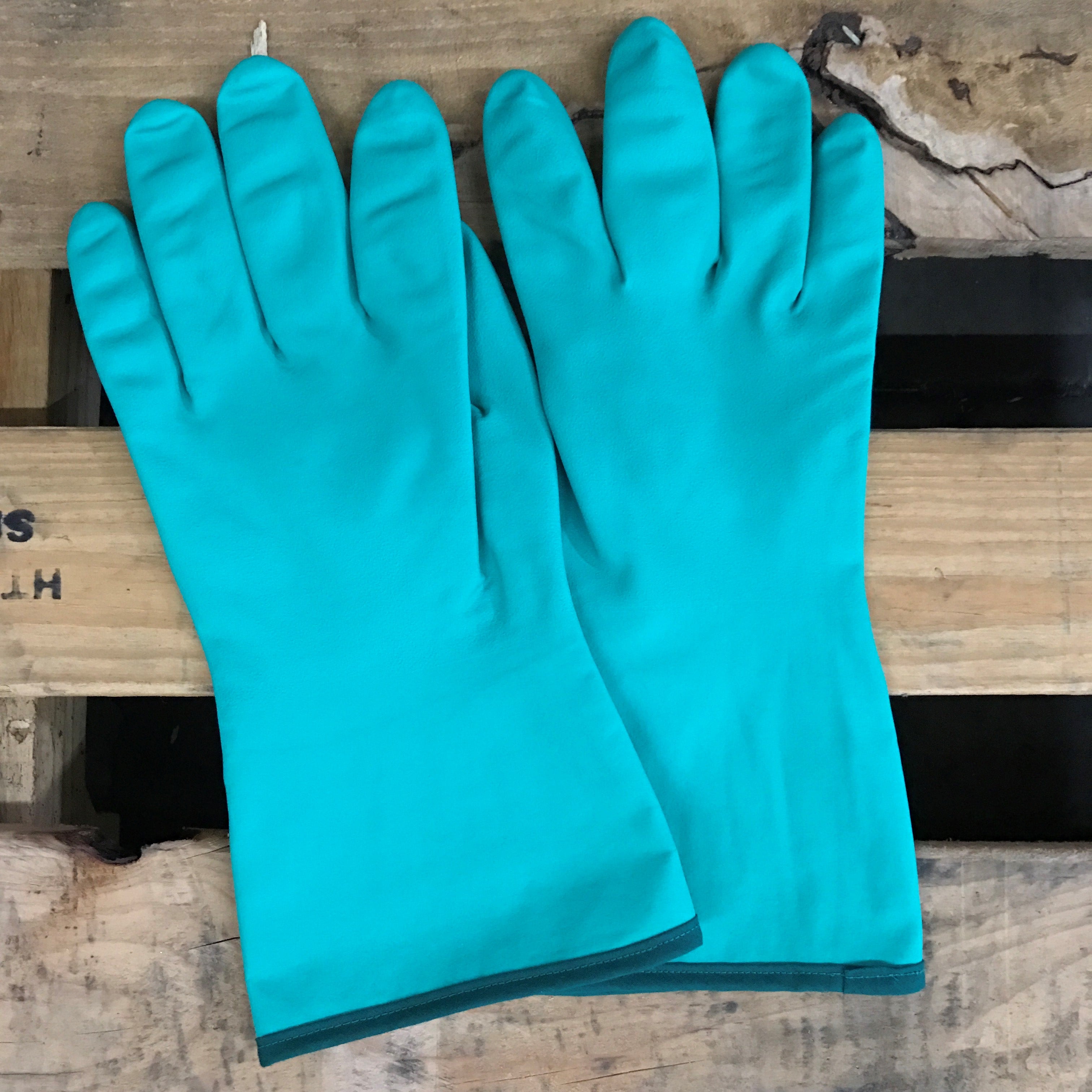 GD CARE- Green Nitrile Shell Bonded Glove With Cotton Lining-eSafety Supplies, Inc