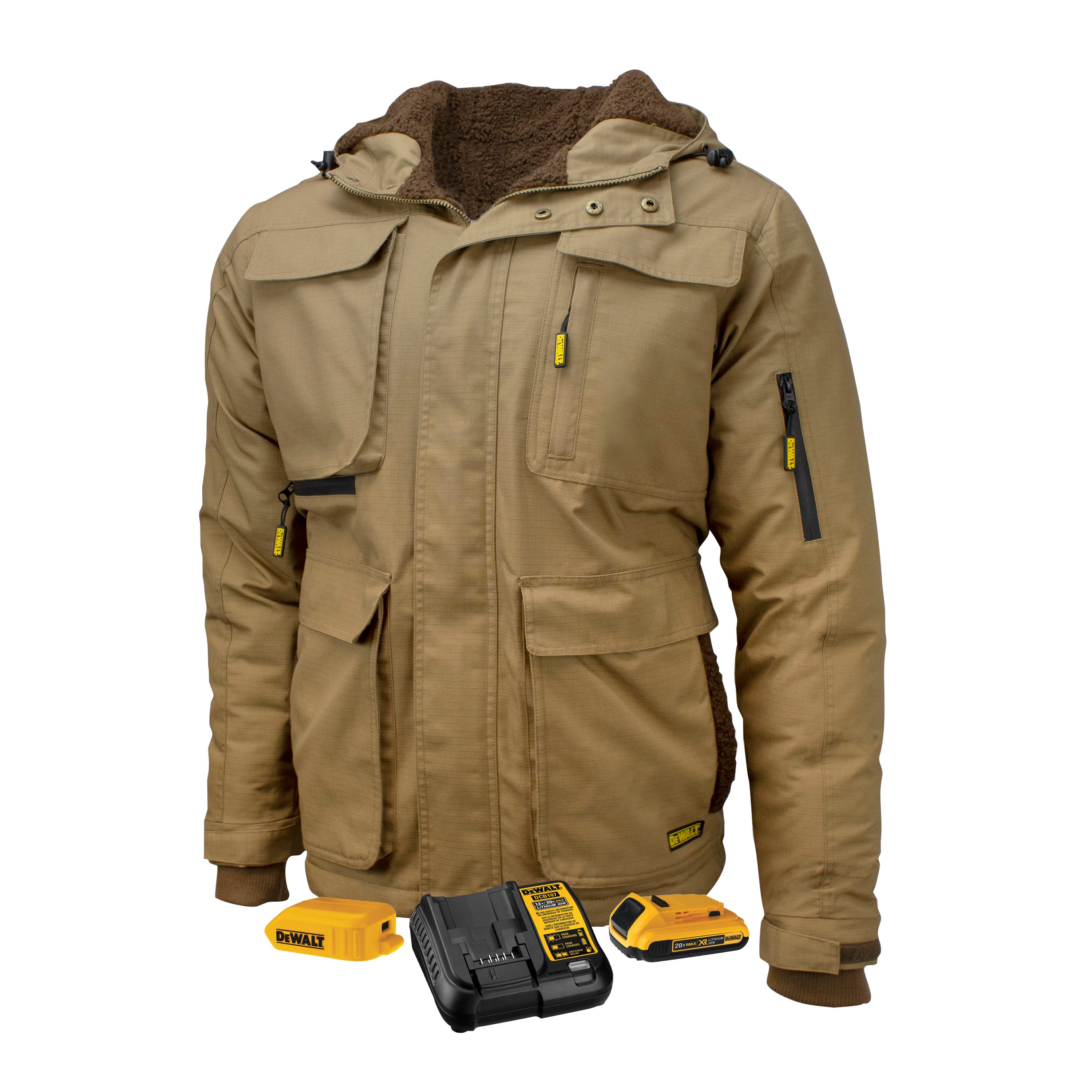 DEWALT Men's Heavy Duty Ripstop Heated Jacket Kitted-eSafety Supplies, Inc