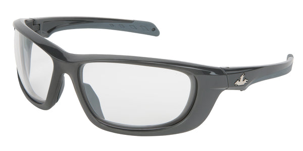 MCR Safety Swagger UD1 Gun Metal Frame, Clear MAX6-eSafety Supplies, Inc