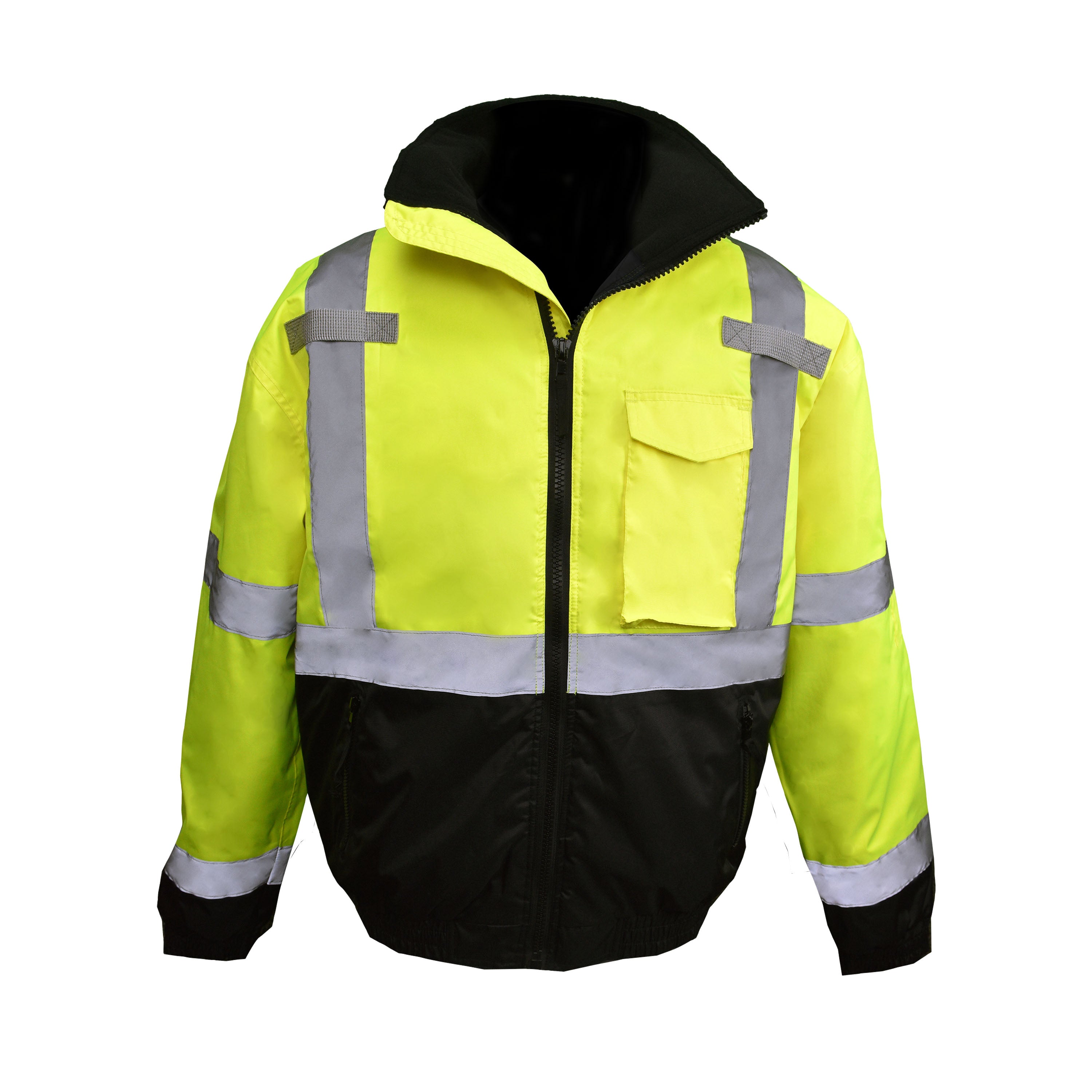 Radians SJ11QB Class3 High Visibility Weatherproof Bomber Jacket with Quilted Built-in Liner-eSafety Supplies, Inc