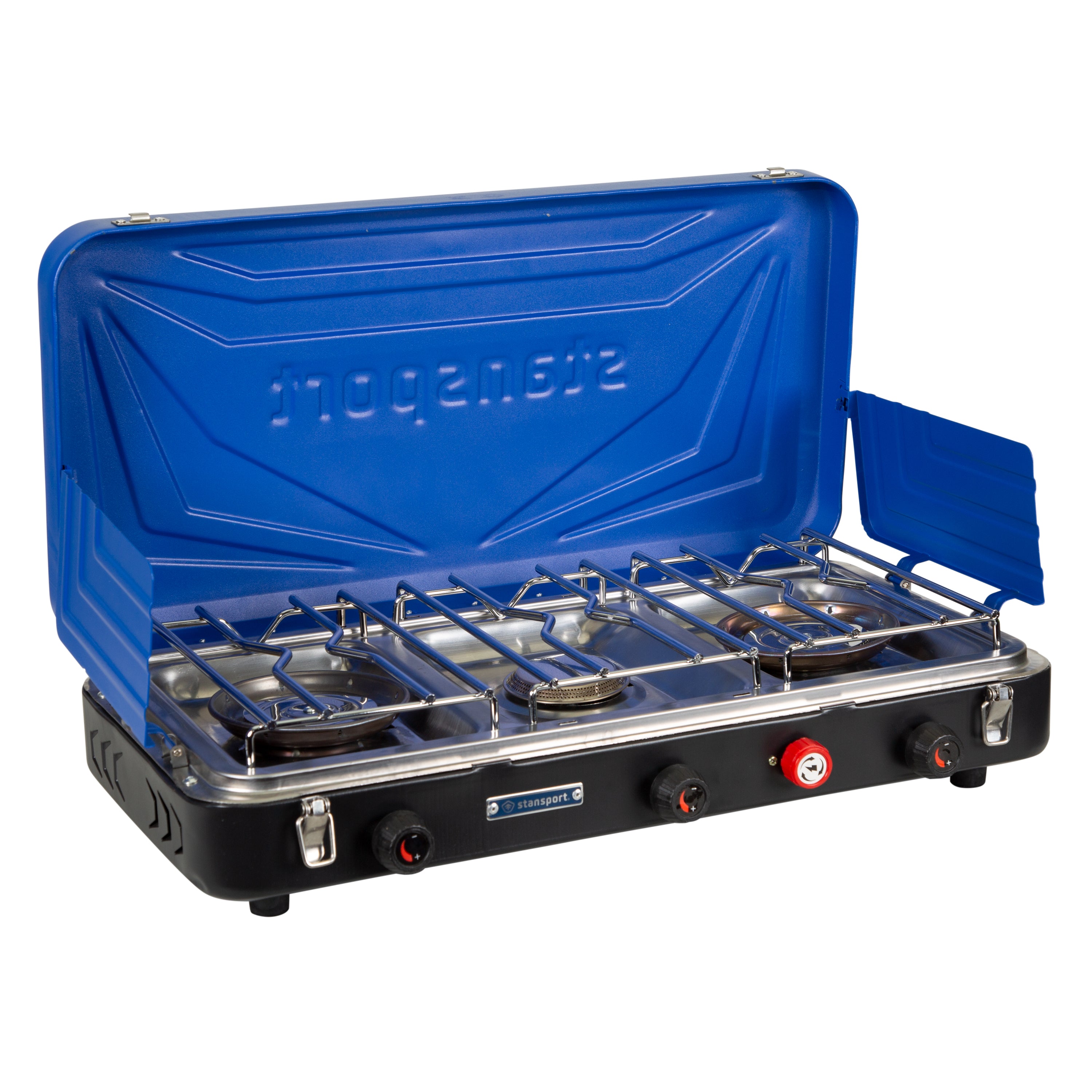 Propane Stove - 2 - 25 K And 1-10 K Burners - Blue-eSafety Supplies, Inc