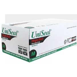 UniSeal High-Risk Powder-Free Latex Gloves-eSafety Supplies, Inc