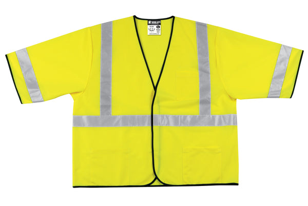 MCR Safety Lime Green, Class 3, Economy Vest-eSafety Supplies, Inc