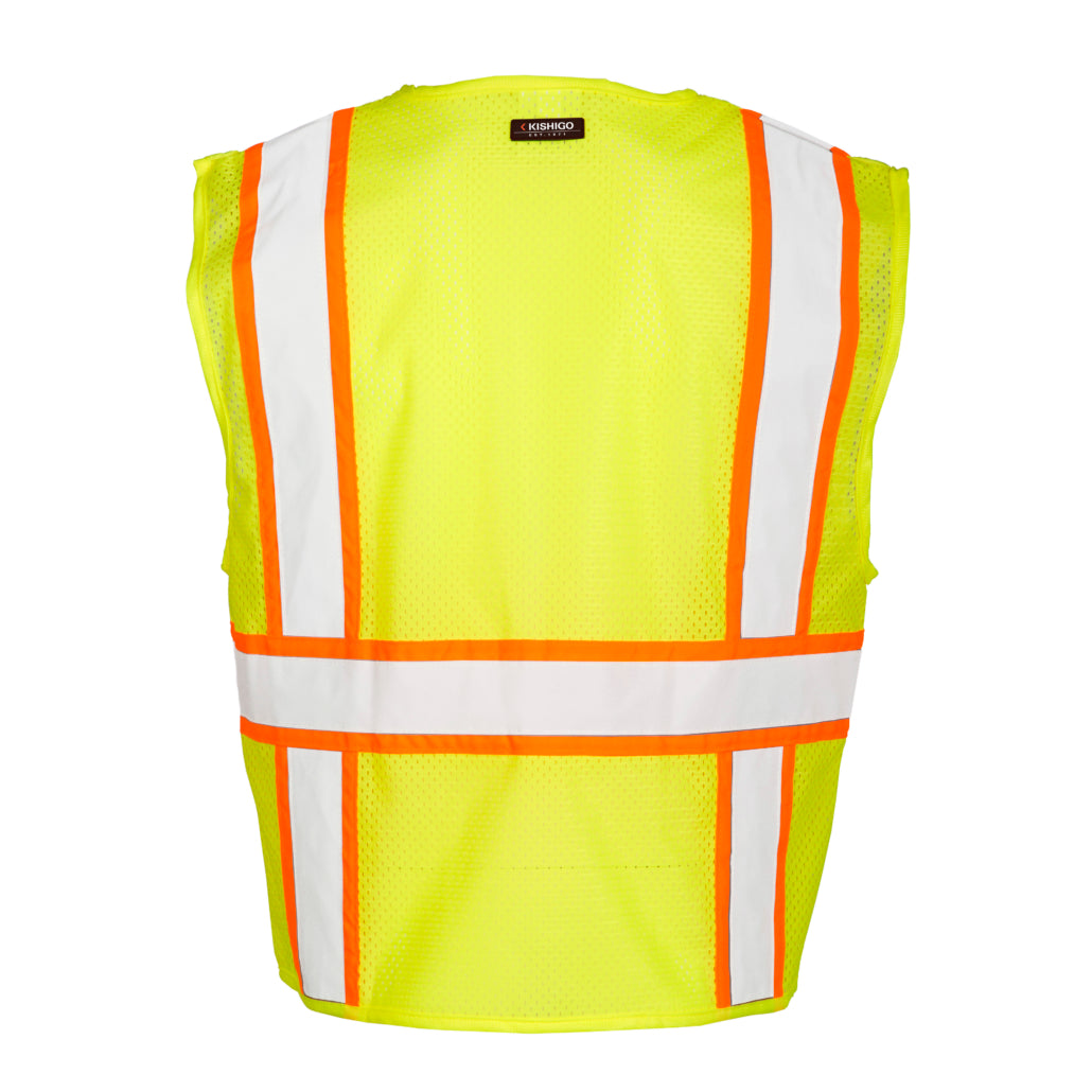 Kishigo Solid Front With Mesh Back Vest-eSafety Supplies, Inc