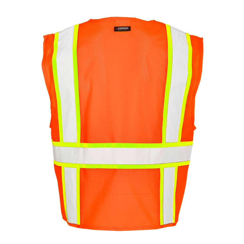 Kishigo Solid Front With Mesh Back Vest-eSafety Supplies, Inc