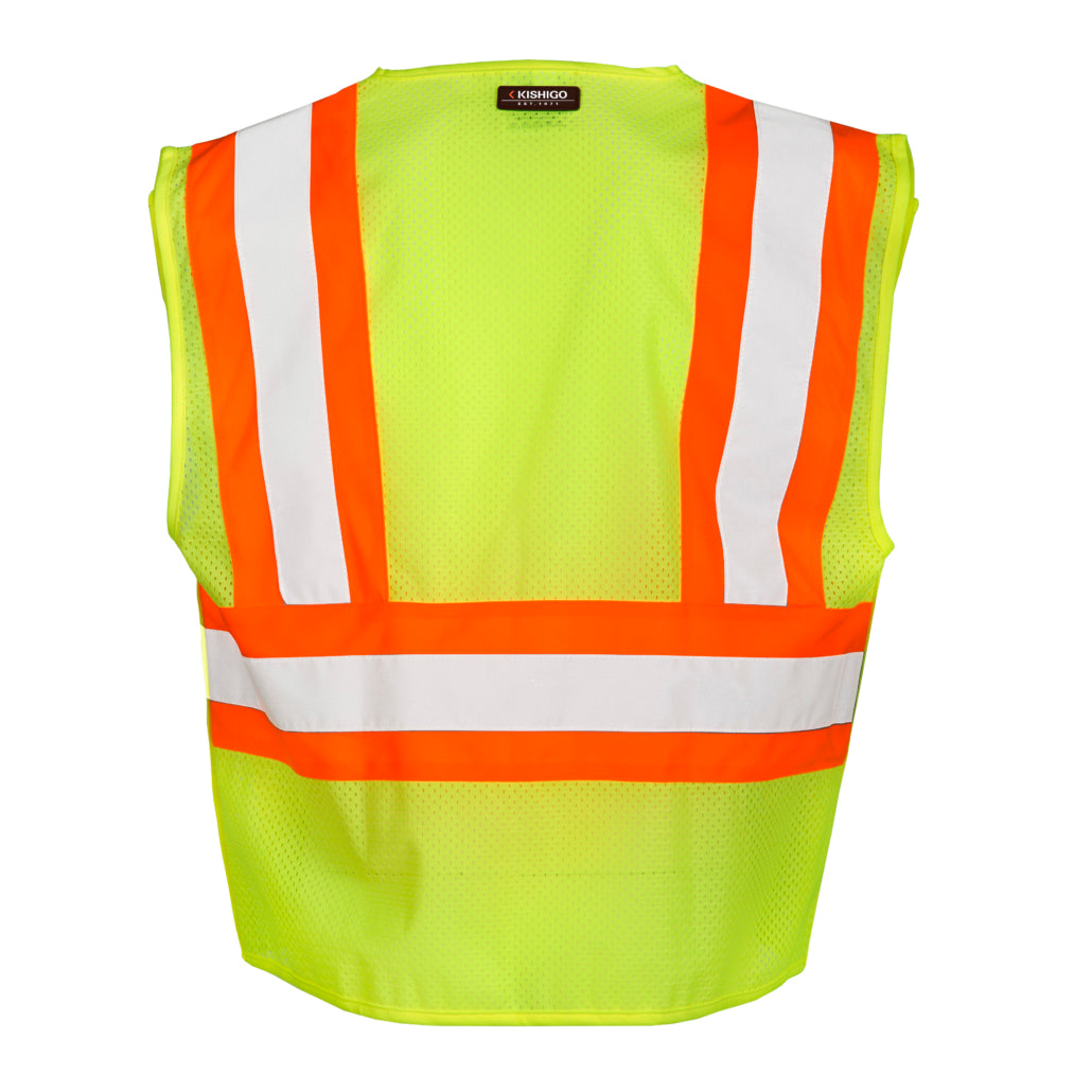 Kishigo Contrasting Mesh Breakaway Vest-eSafety Supplies, Inc