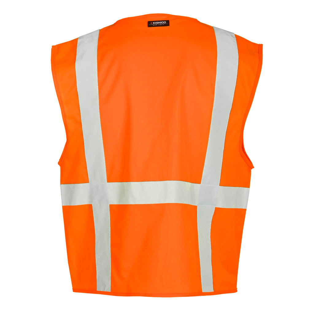 Kishigo 6 Pocket Zipper Solid Vest-eSafety Supplies, Inc