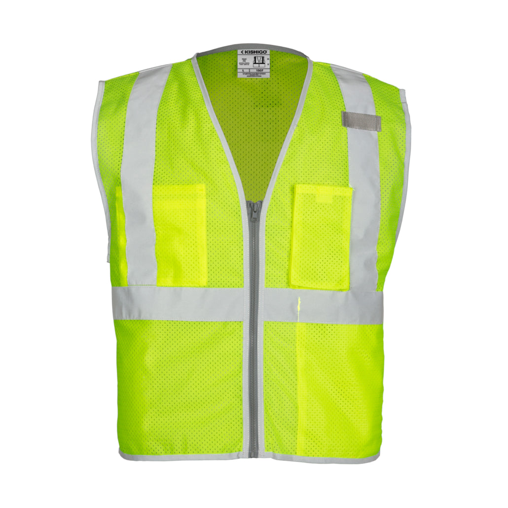 Premium Brilliant Series 3 Pocket Zipper Mesh Vest-eSafety Supplies, Inc