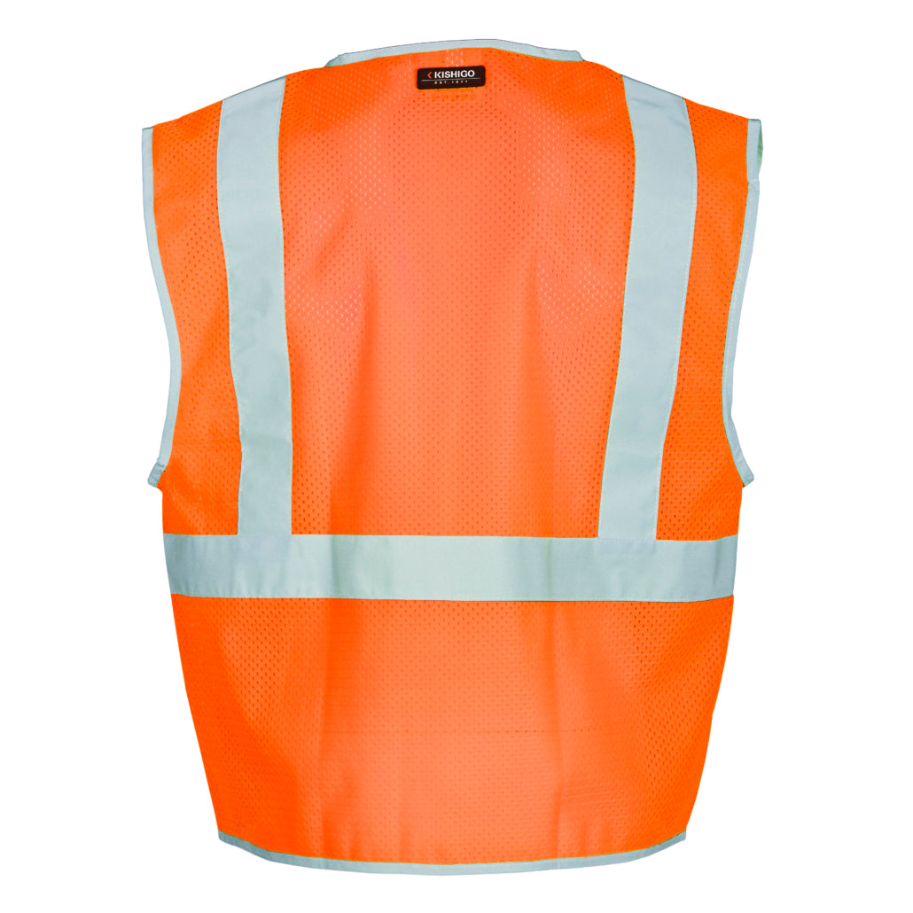 Premium Brilliant Series 3 Pocket Zipper Mesh Vest-eSafety Supplies, Inc