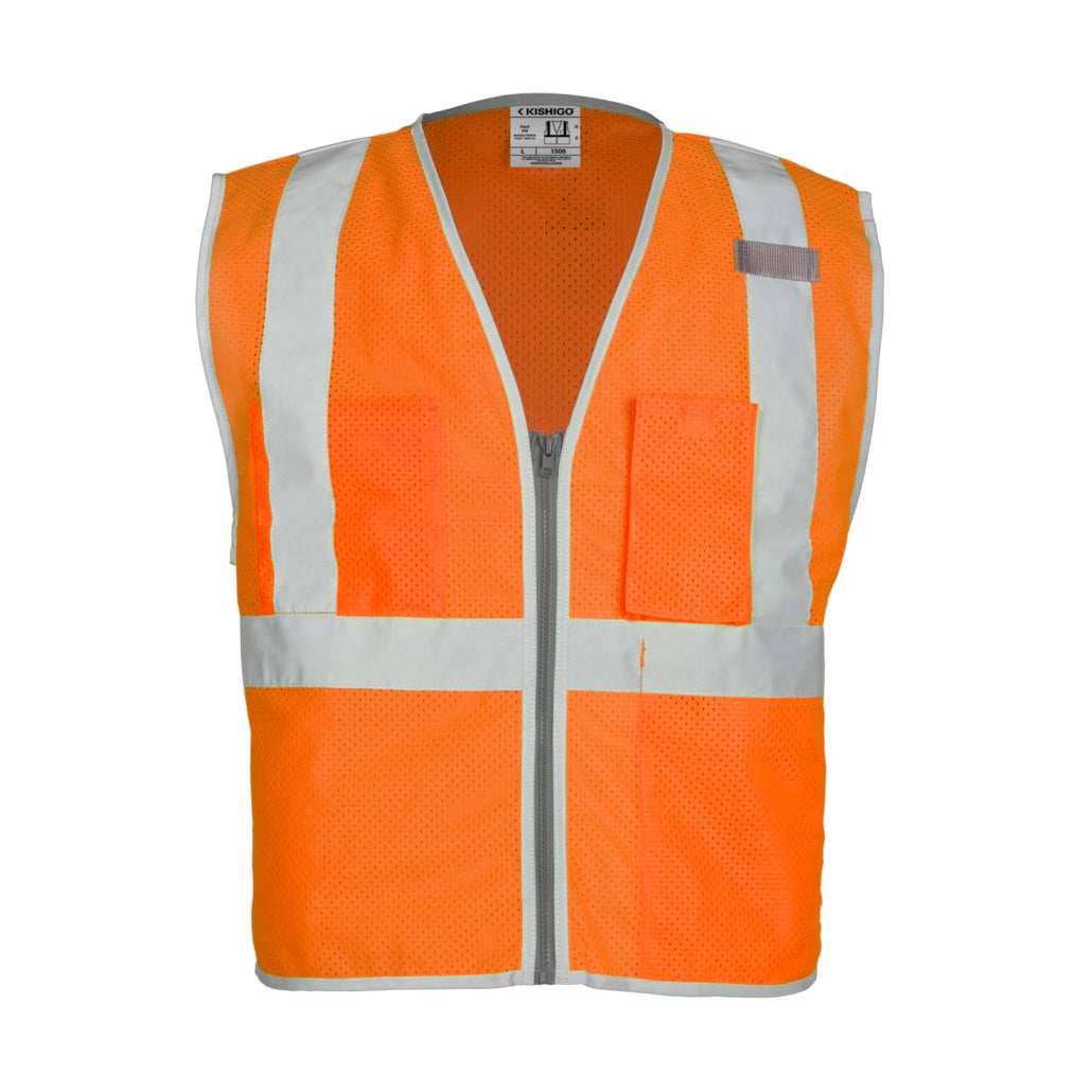 Premium Brilliant Series 3 Pocket Zipper Mesh Vest-eSafety Supplies, Inc