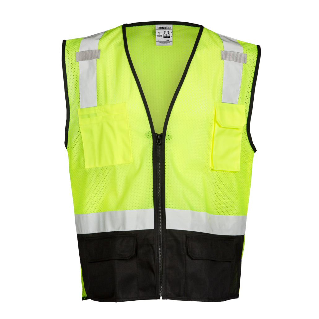 Kishigo Black Bottom Mesh Vest-eSafety Supplies, Inc