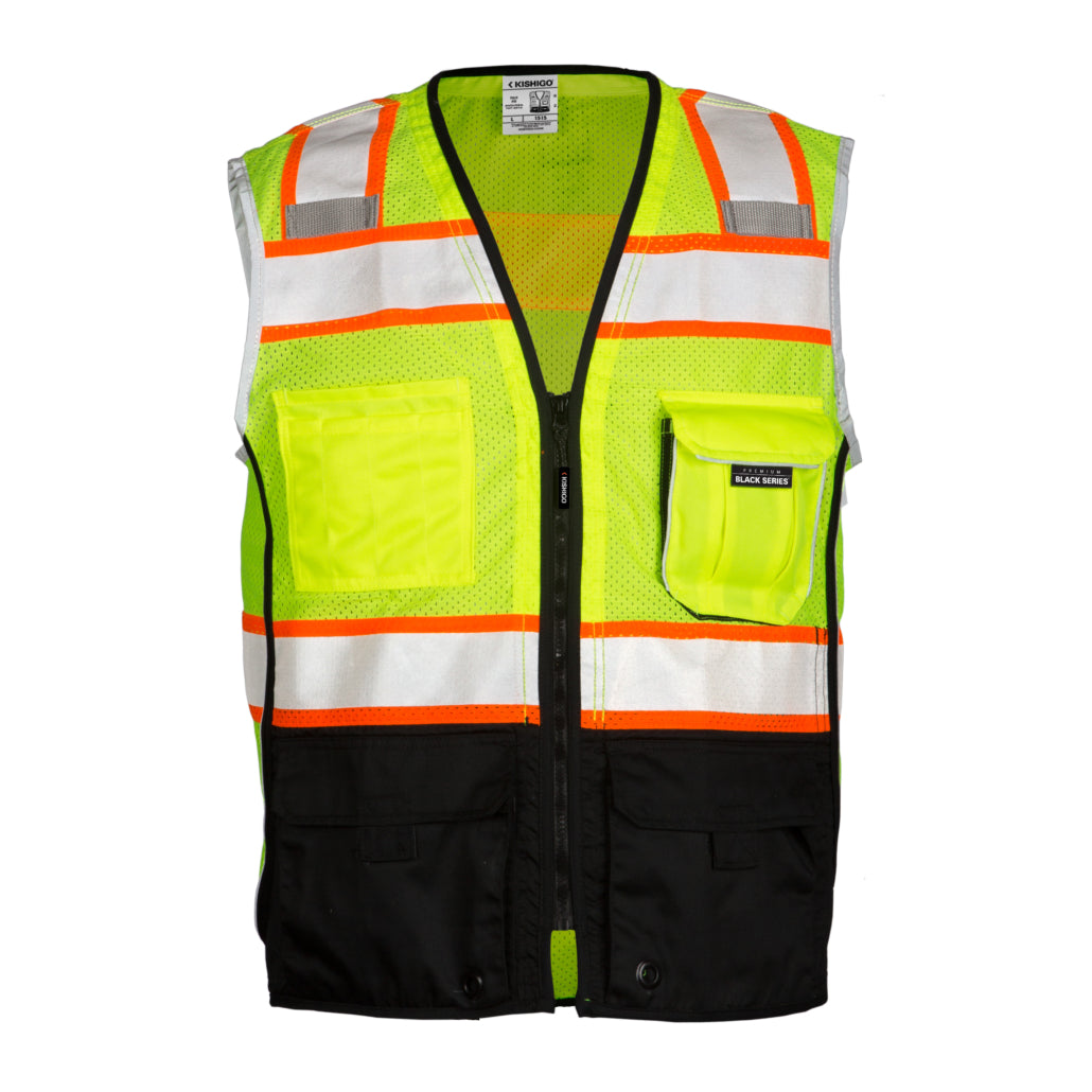 Premium Black Series Black Bottom Class 2 Vest-eSafety Supplies, Inc